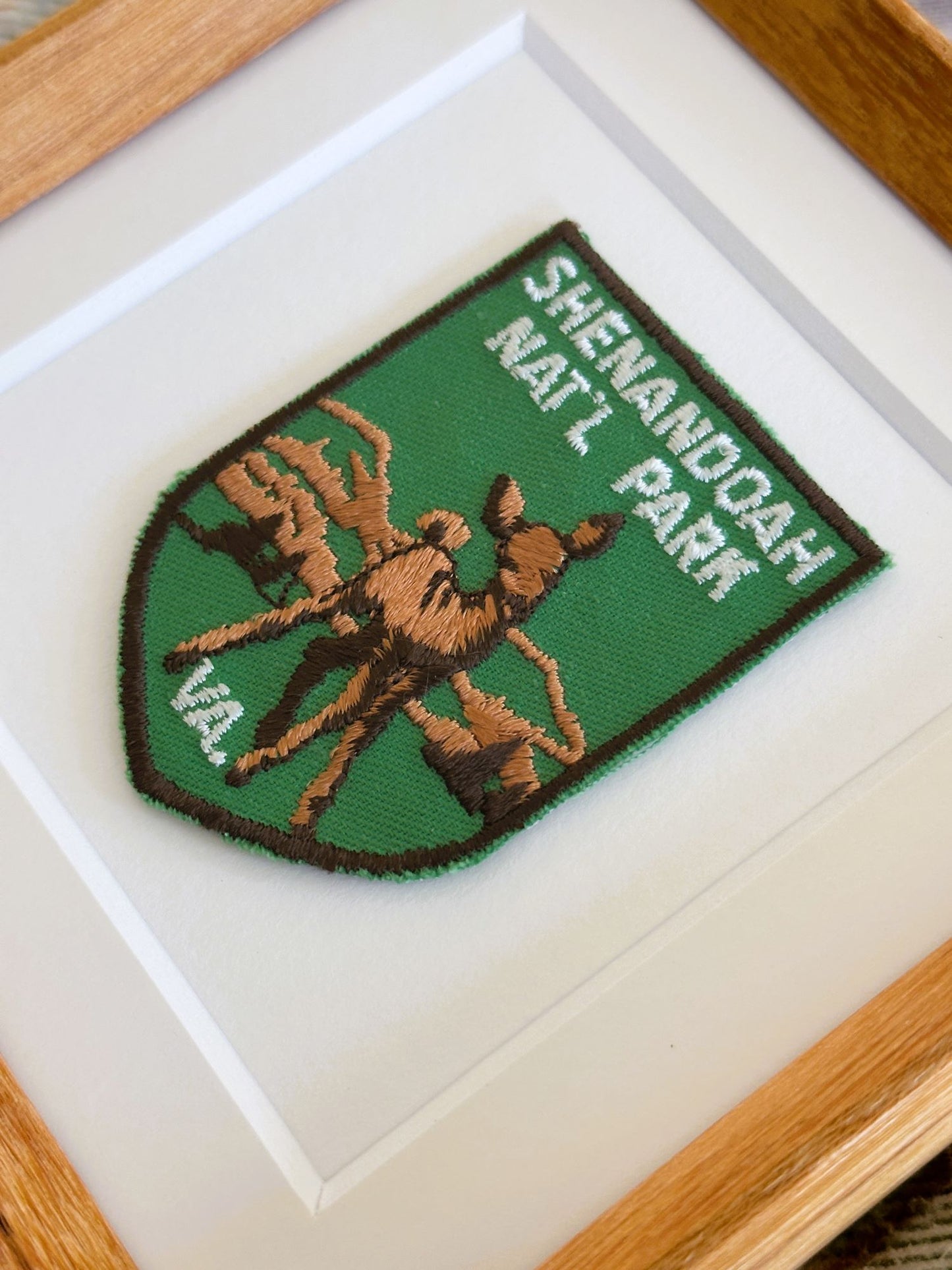 Virginia Shenandoah National Park Deer Vintage Framed Travel Patch