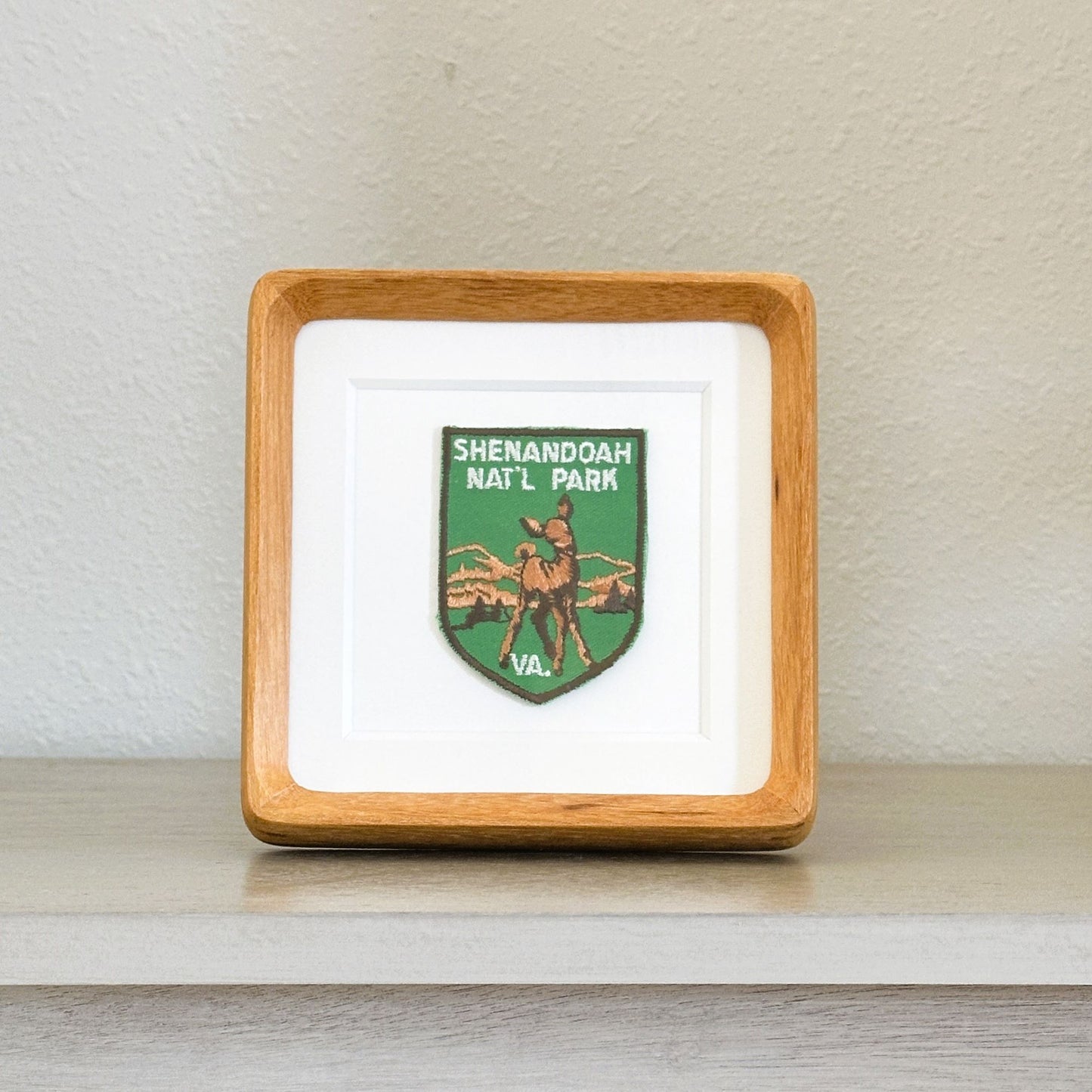 Virginia Shenandoah National Park Deer Vintage Framed Travel Patch