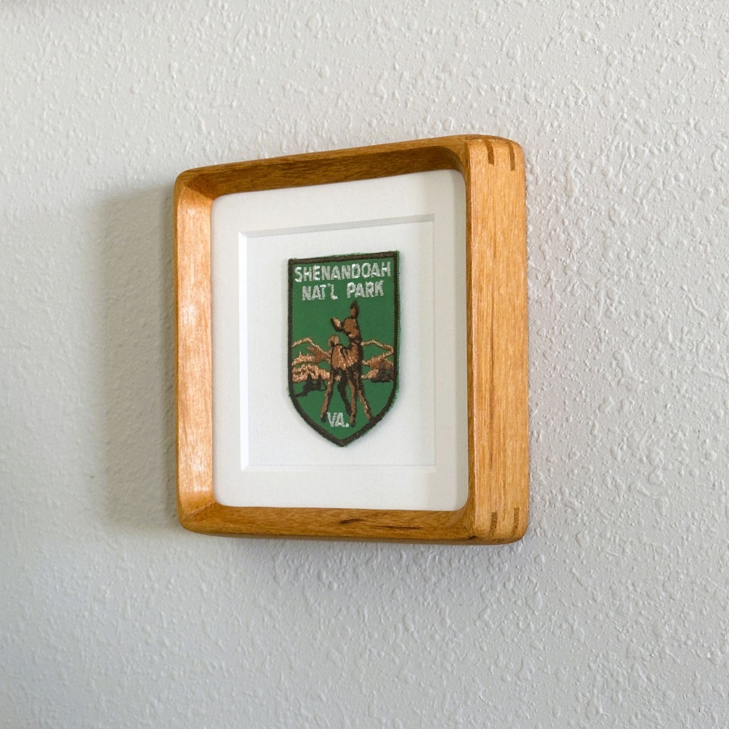 Virginia Shenandoah National Park Deer Vintage Framed Travel Patch