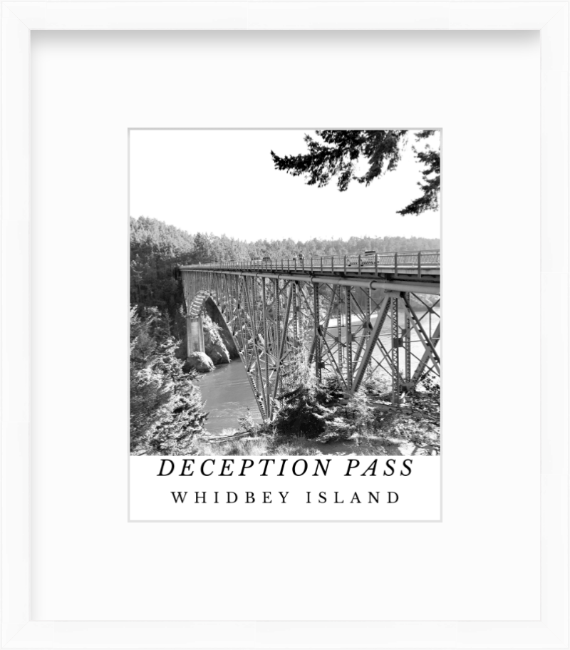 Washington Whidbey Island Deception Pass Bridge Giclee Travel Print