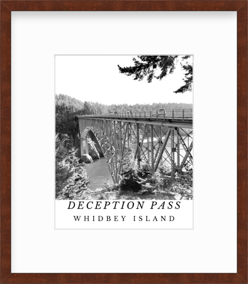 Washington Whidbey Island Deception Pass Bridge Giclee Travel Print