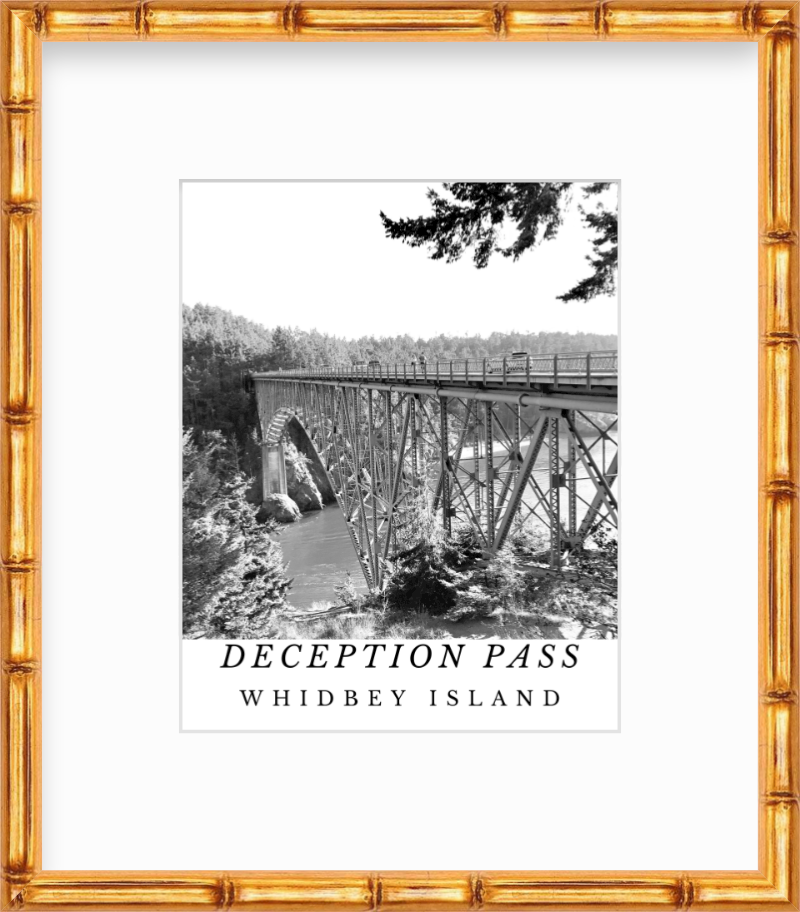 Washington Whidbey Island Deception Pass Bridge Giclee Travel Print