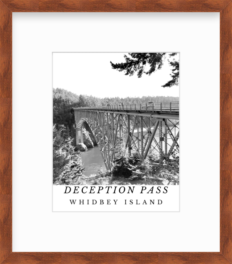 Washington Whidbey Island Deception Pass Bridge Giclee Travel Print