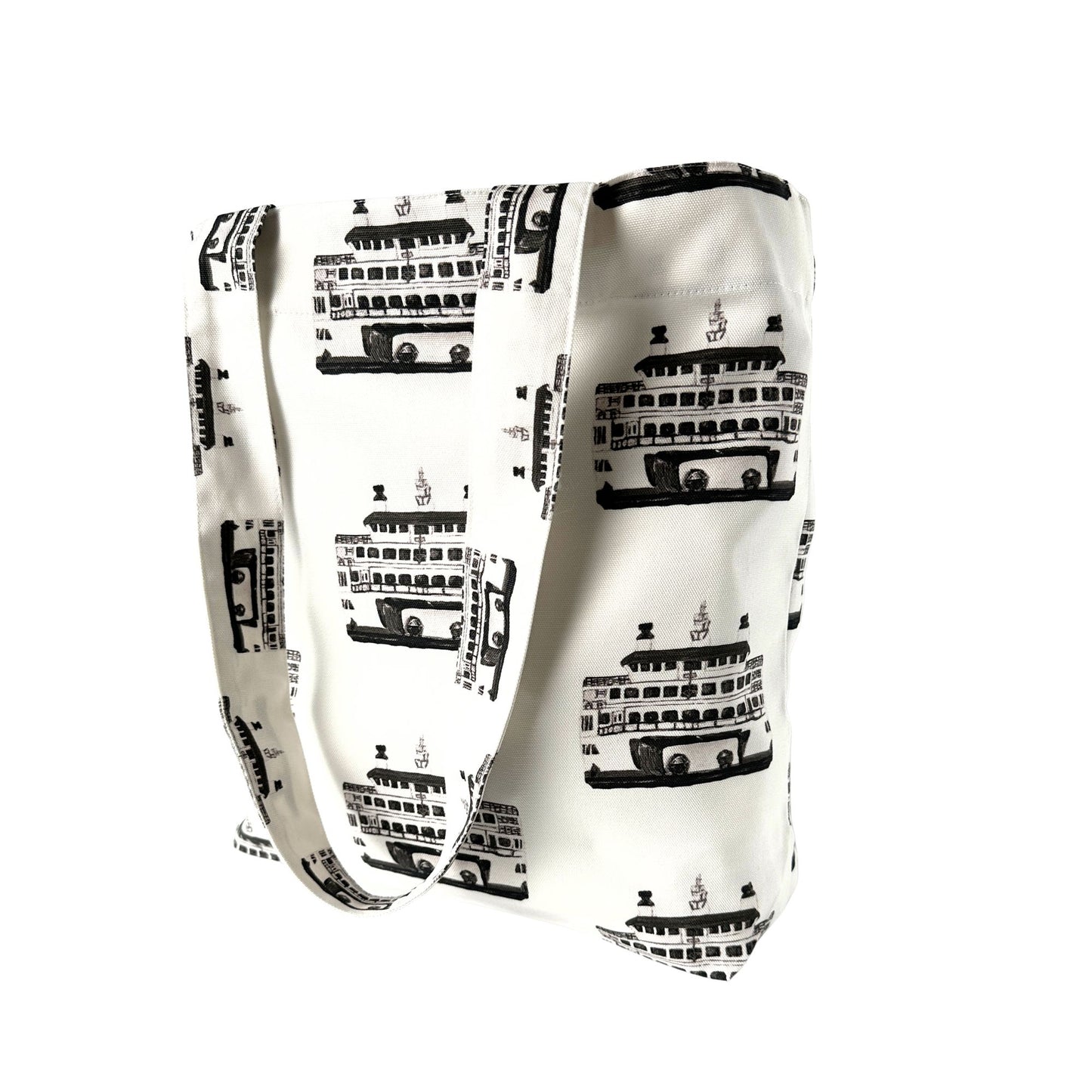Washington Ferry Design Large Tote Bag