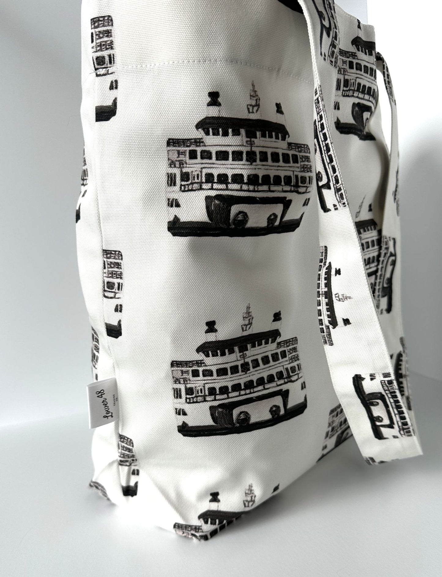 Washington Ferry Design Large Tote Bag