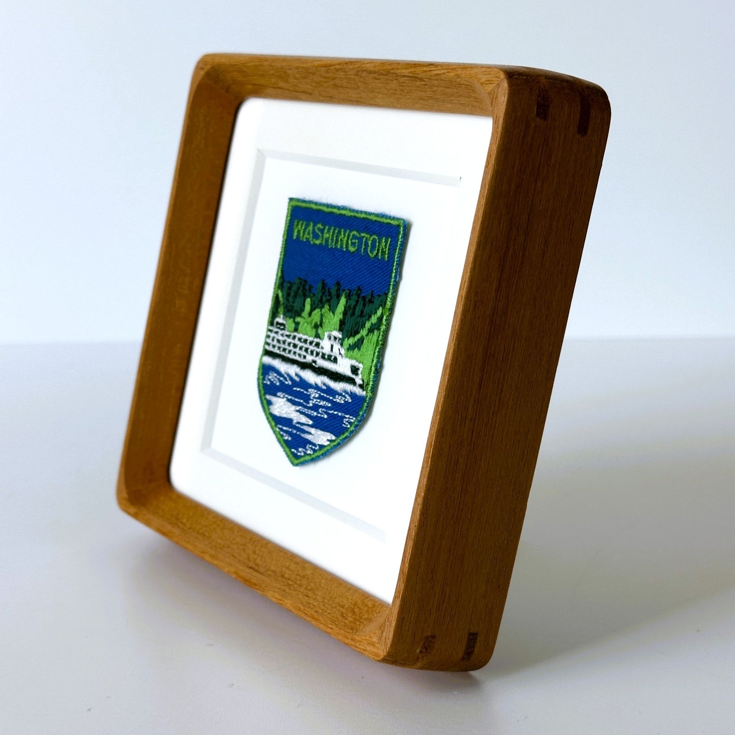 Washington State Ferry Vintage Framed Travel Patch
