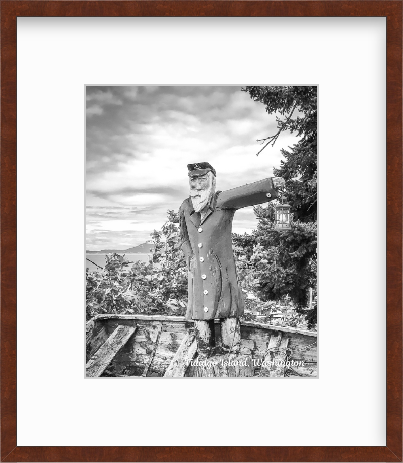 Washington Fidalgo Island Anacortes Old Salt Statue Giclee Travel Print
