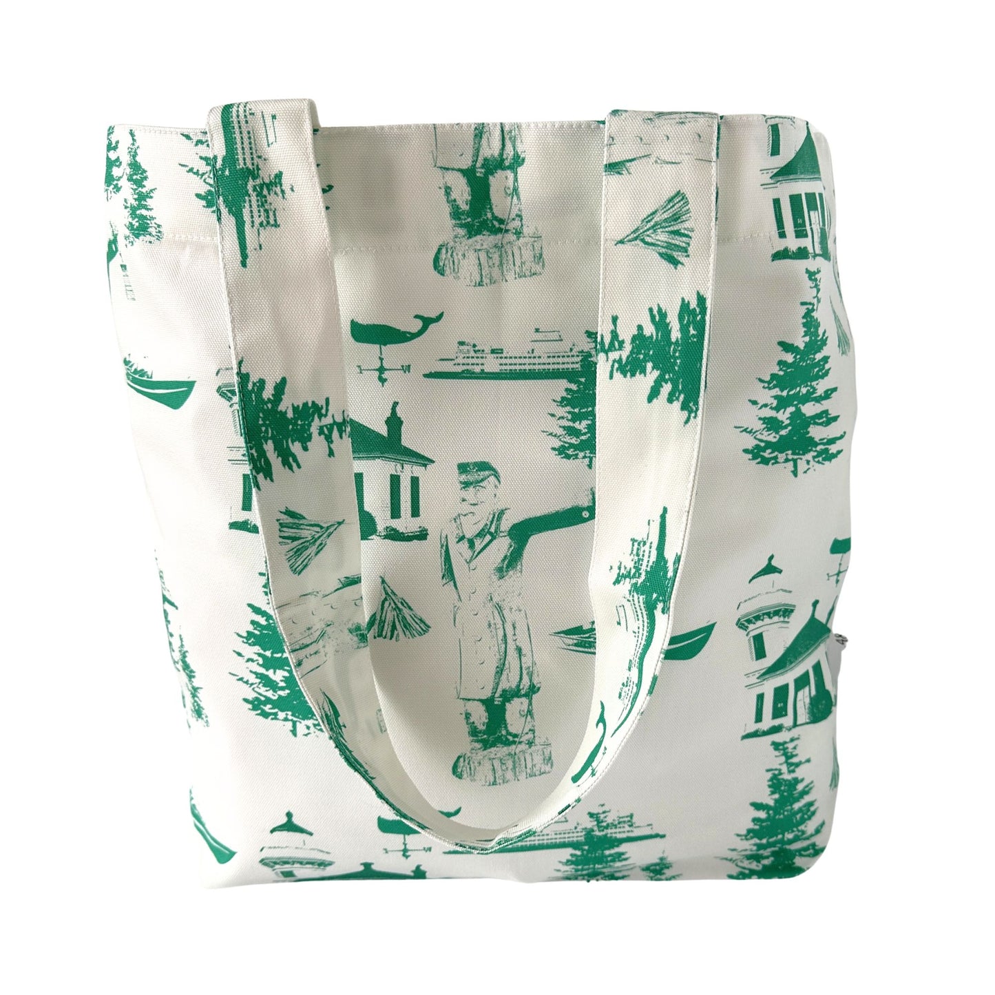 Washington State Old Salt Lighthouse Ferry Design Large Tote Bag