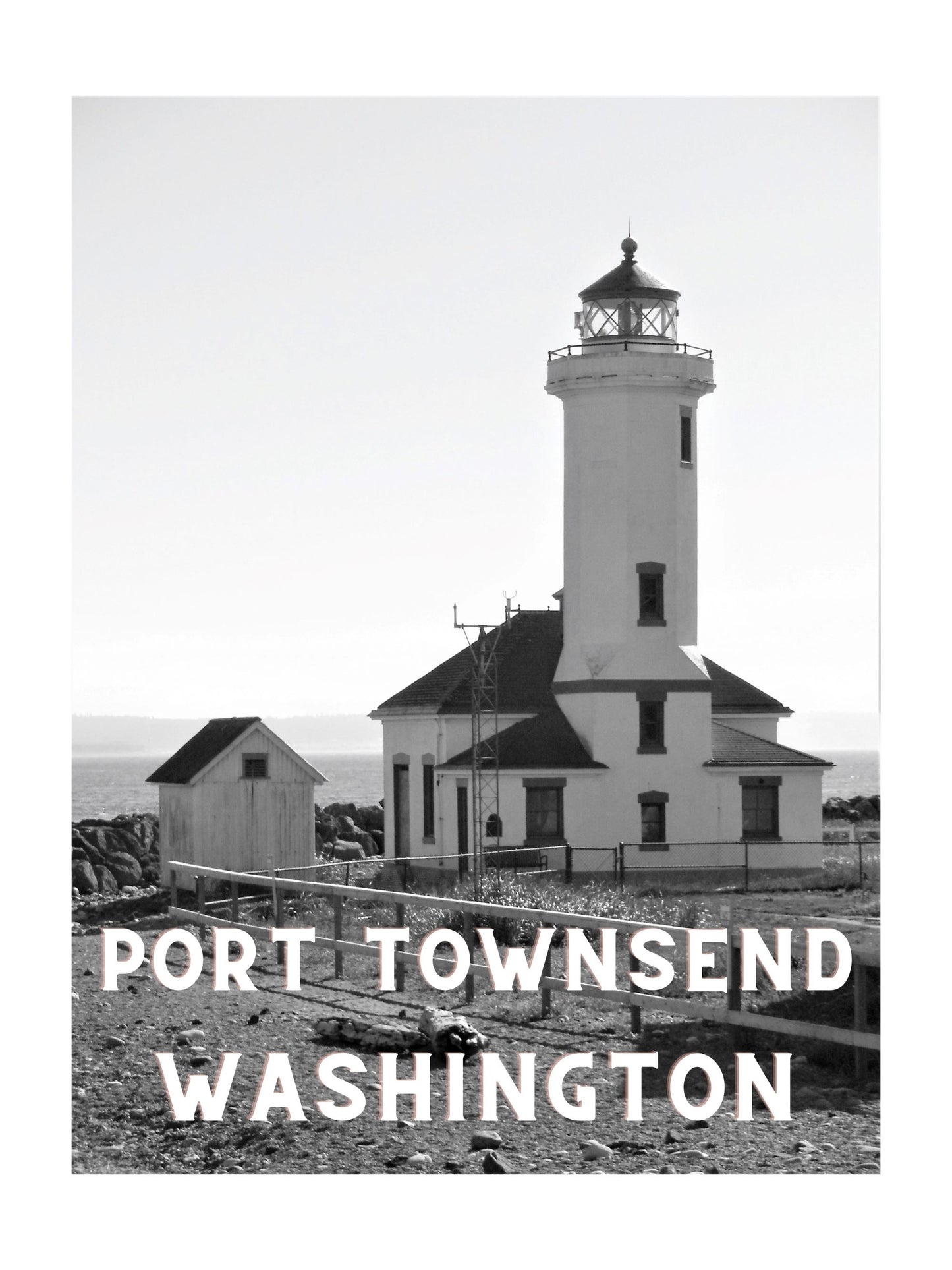 Washington Point Wilson Lighthouse Port Townsend Poster Giclee Travel Print