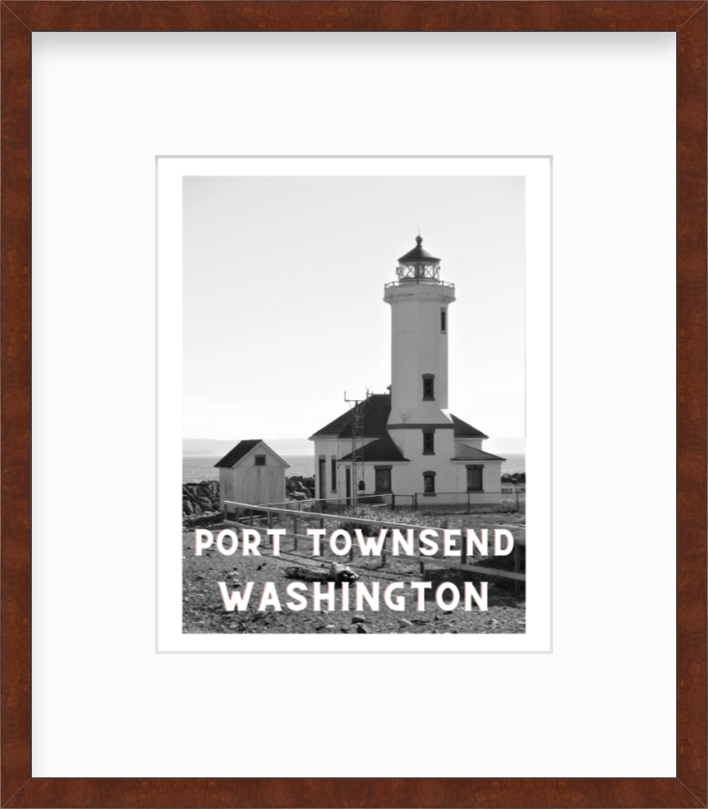 Washington Point Wilson Lighthouse Port Townsend Poster Giclee Travel Print