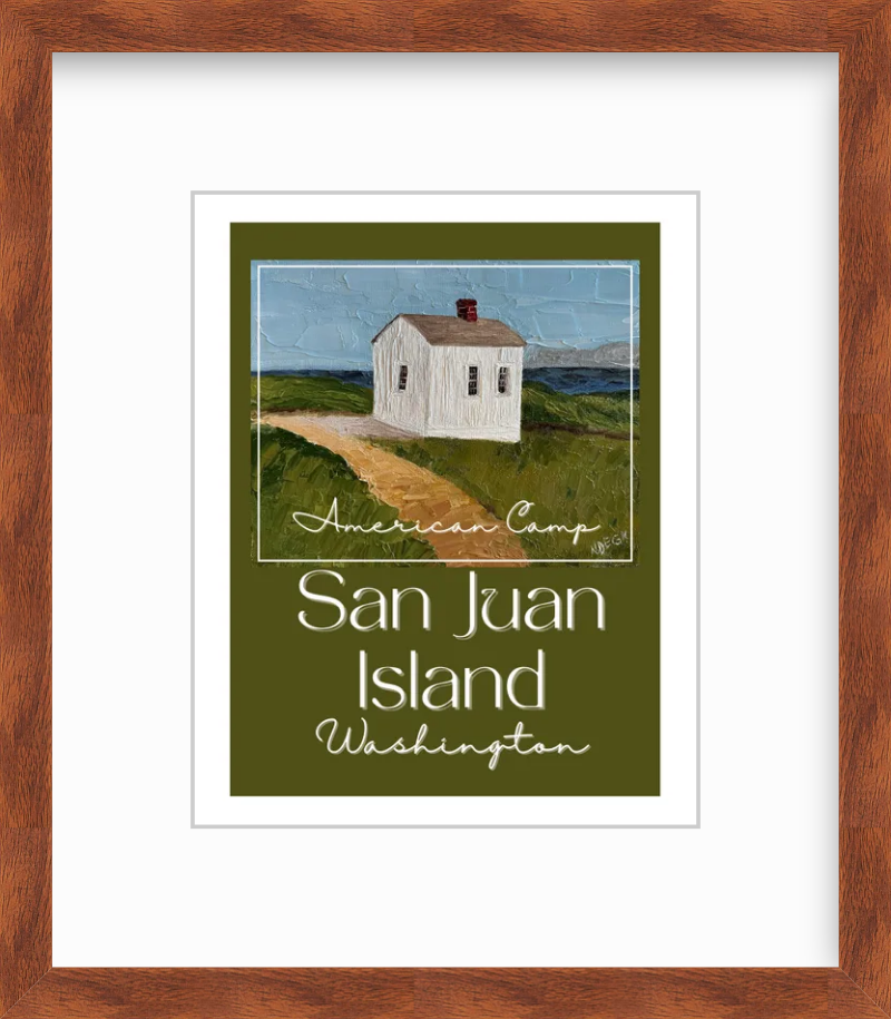 Washington San Juan Island American Camp Art Giclee Travel Print