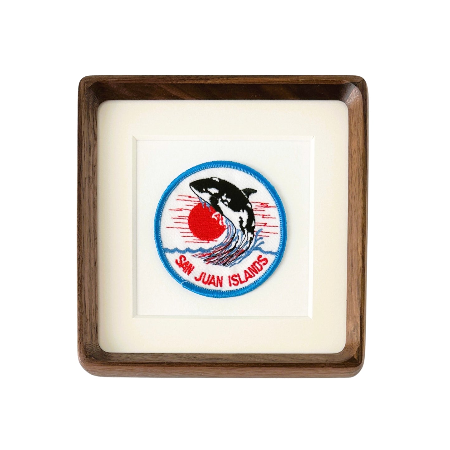 Washington San Juan Islands Orca Vintage Framed Travel Patch