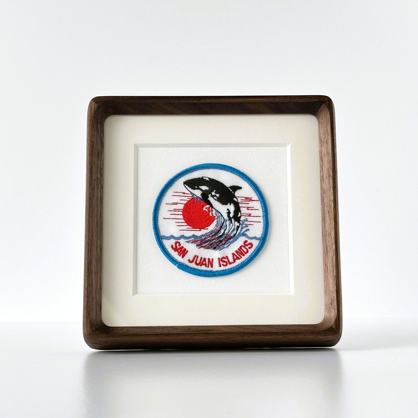 Washington San Juan Islands Orca Vintage Framed Travel Patch