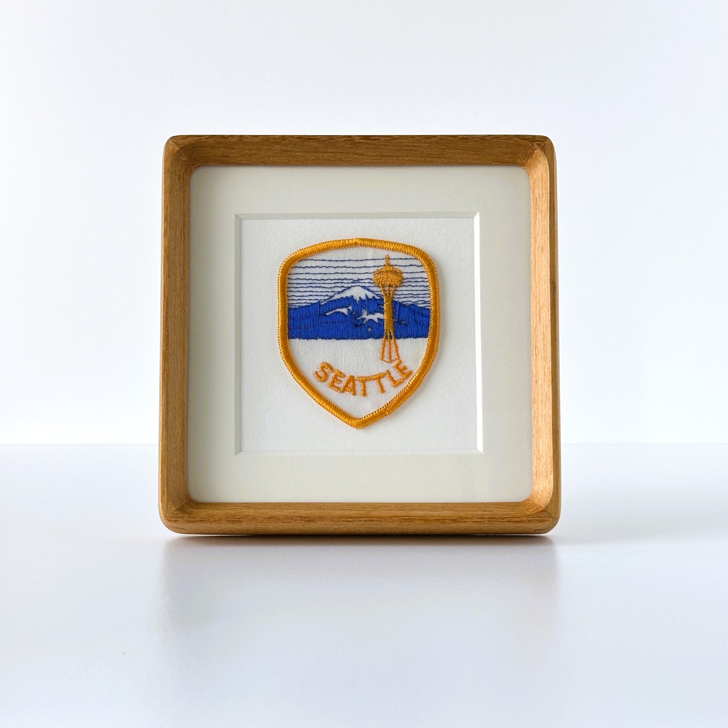 Washington State Seattle Space Needle Vintage Framed Travel Patch