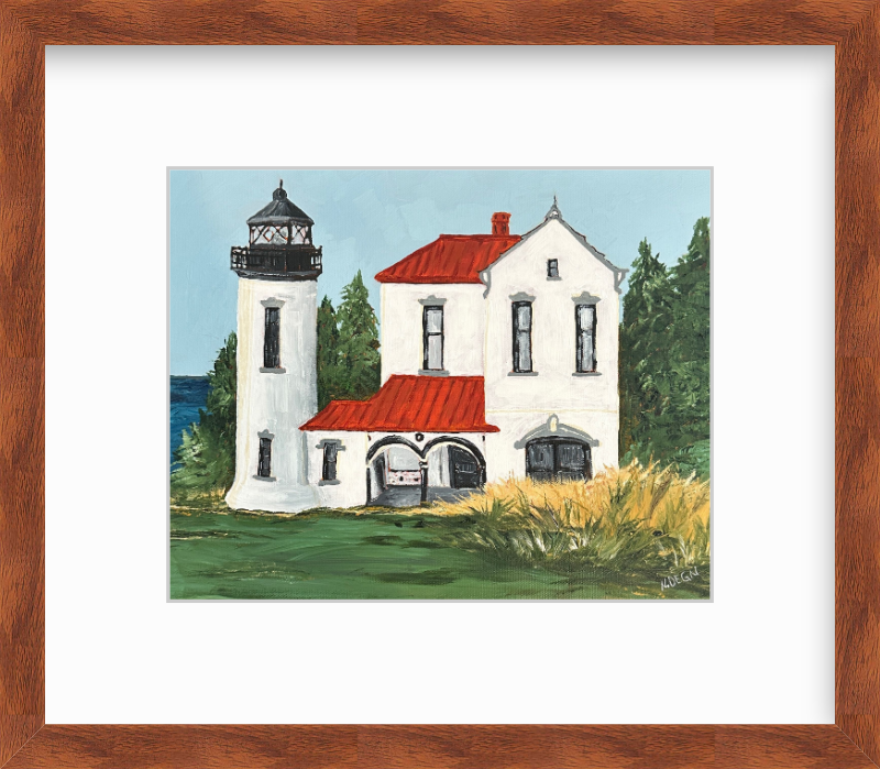 Washington Whidbey Island Fort Casey Admiralty Head Lighthouse Painting Giclee Print