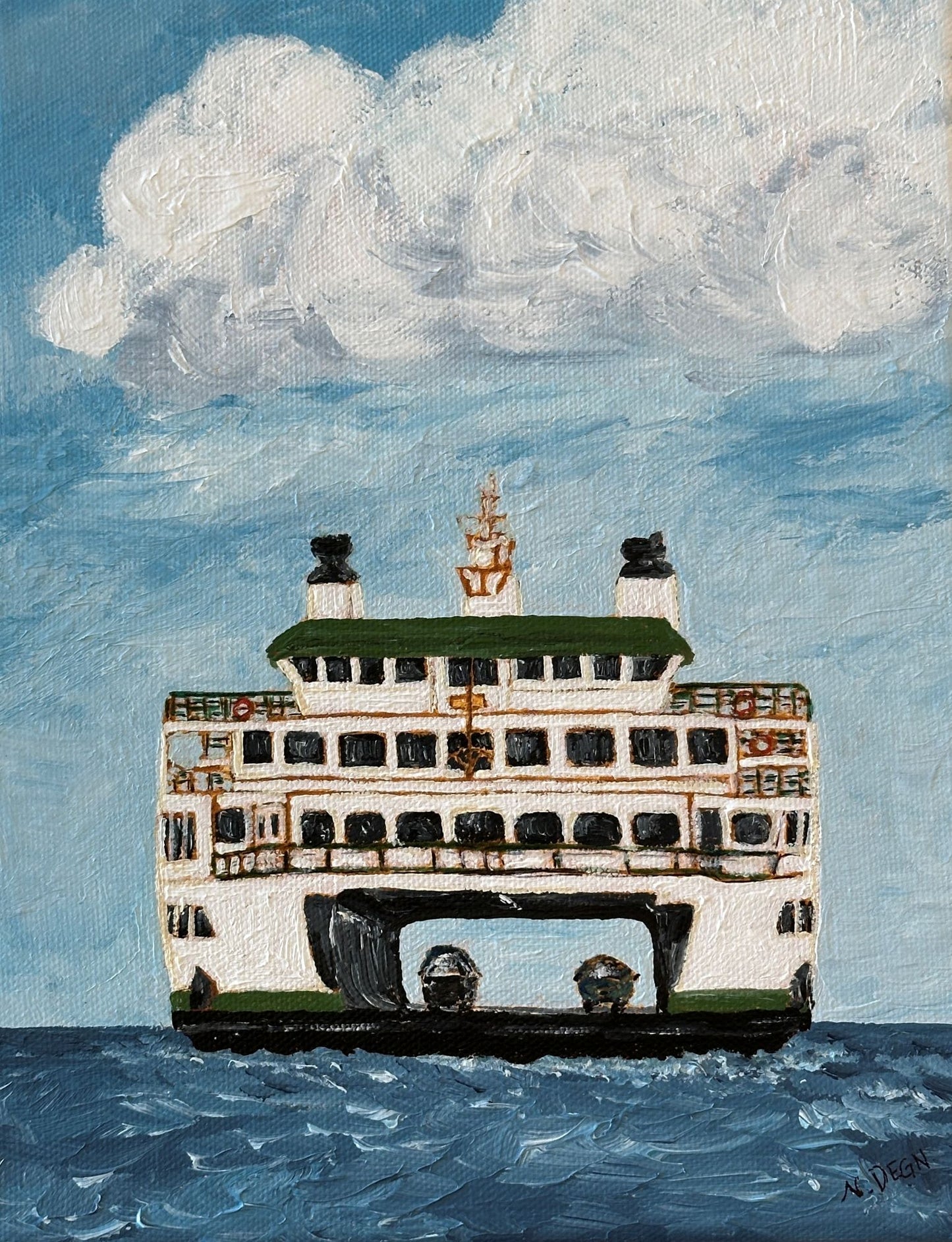 Washington Ferry Painting Giclee Print