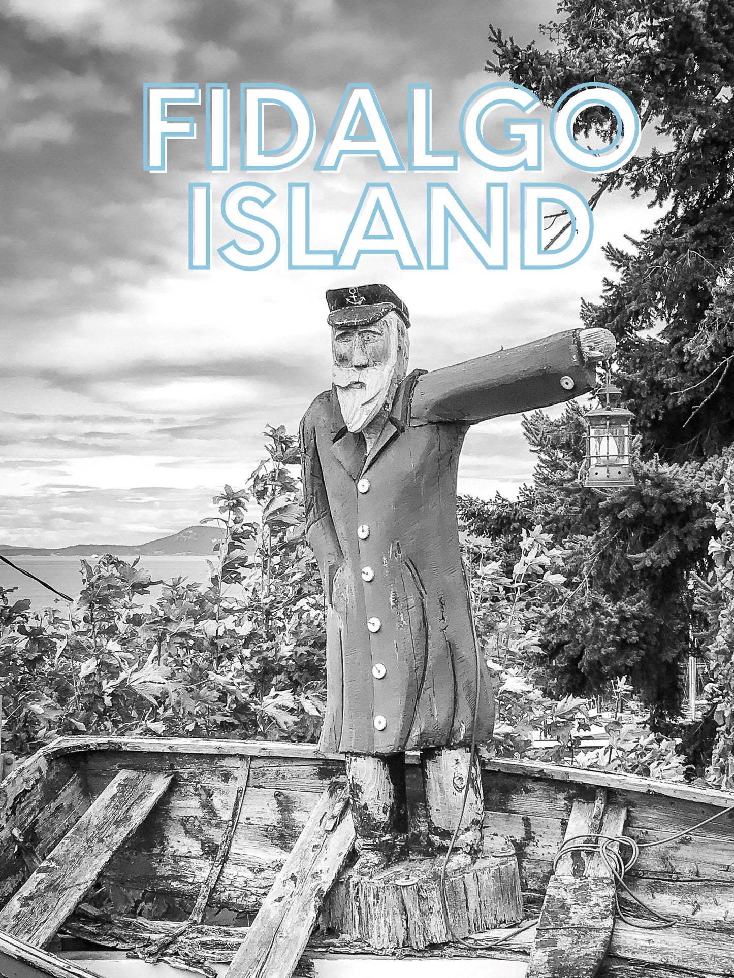 Washington Fidalgo Island Anacortes Old Salt Statue Giclee Travel Print
