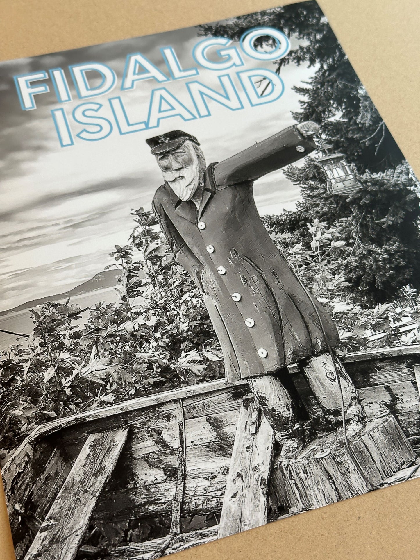 Washington Fidalgo Island Anacortes Old Salt Statue Giclee Travel Print