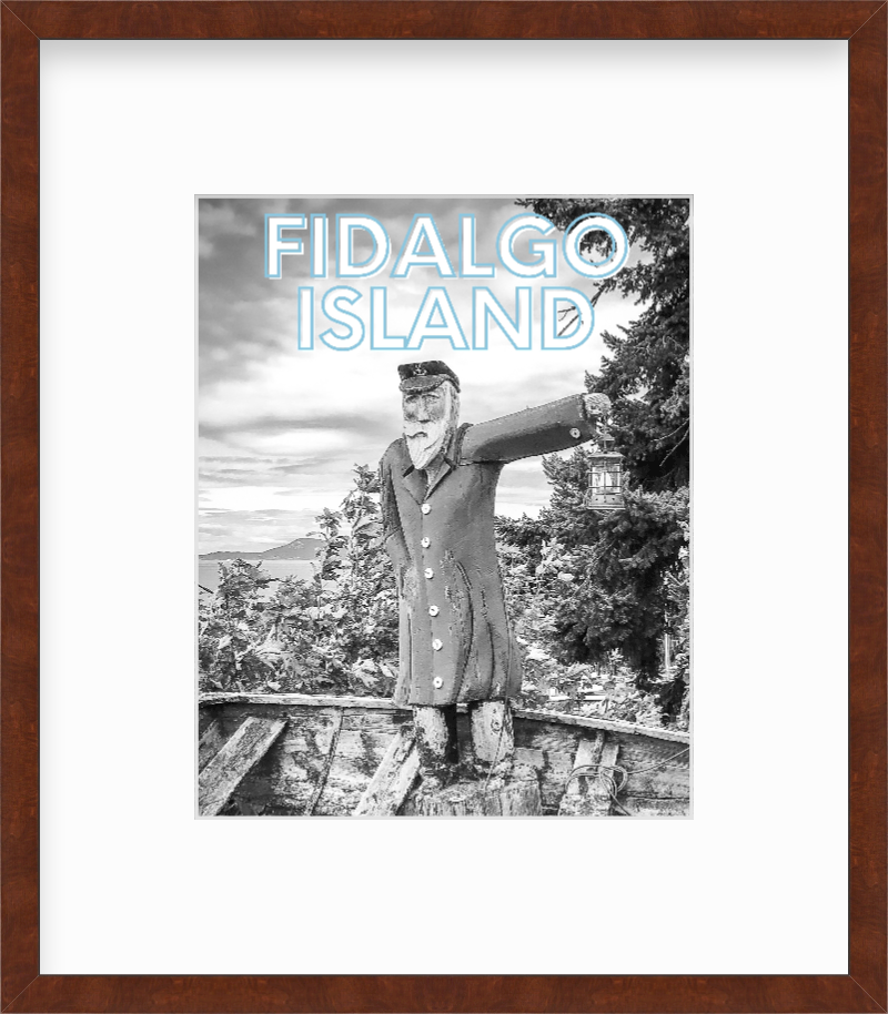 Washington Fidalgo Island Anacortes Old Salt Statue Giclee Travel Print