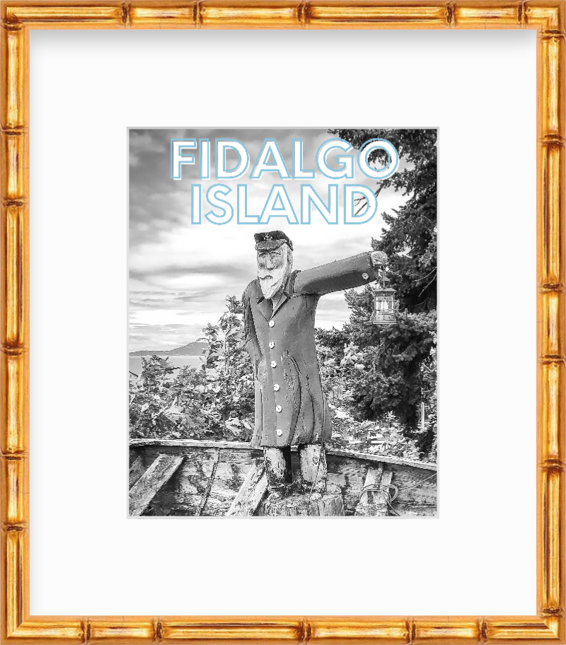 Washington Fidalgo Island Anacortes Old Salt Statue Giclee Travel Print
