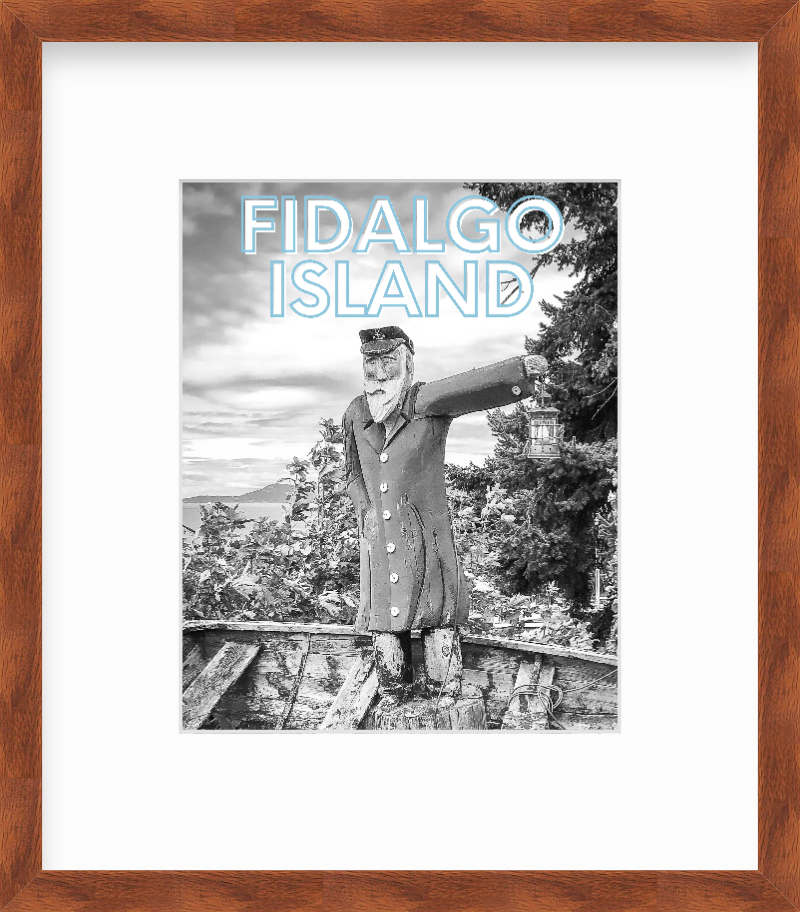 Washington Fidalgo Island Anacortes Old Salt Statue Giclee Travel Print
