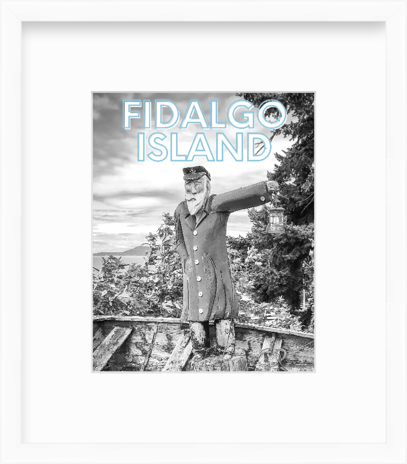 Washington Fidalgo Island Anacortes Old Salt Statue Giclee Travel Print