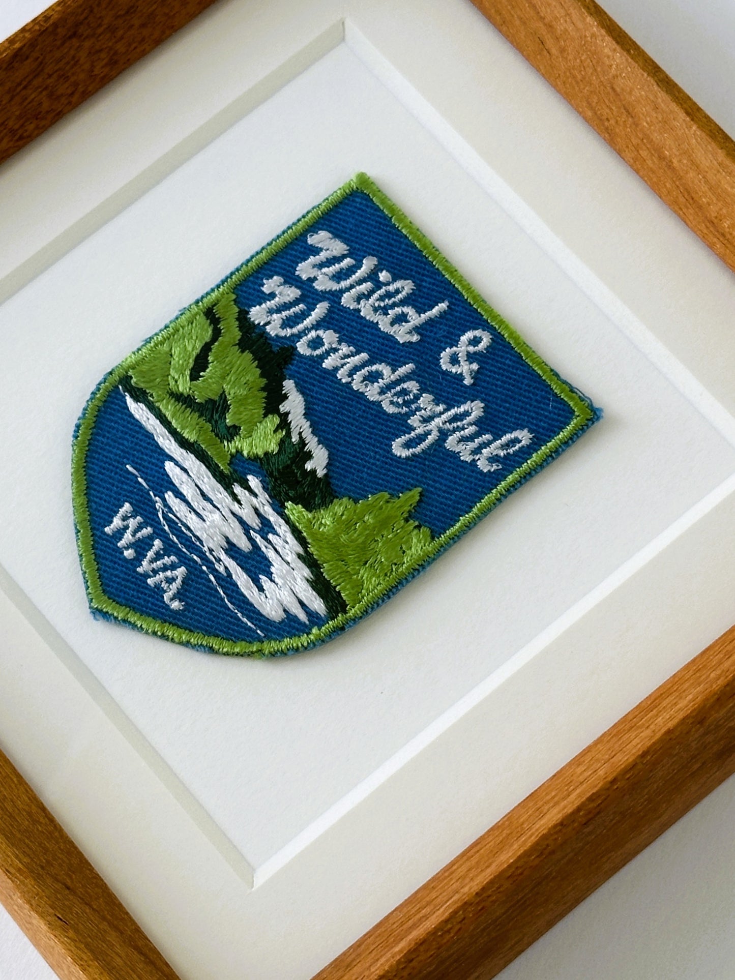 West Virginia Wild and Wonderful Vintage Framed Travel Patch