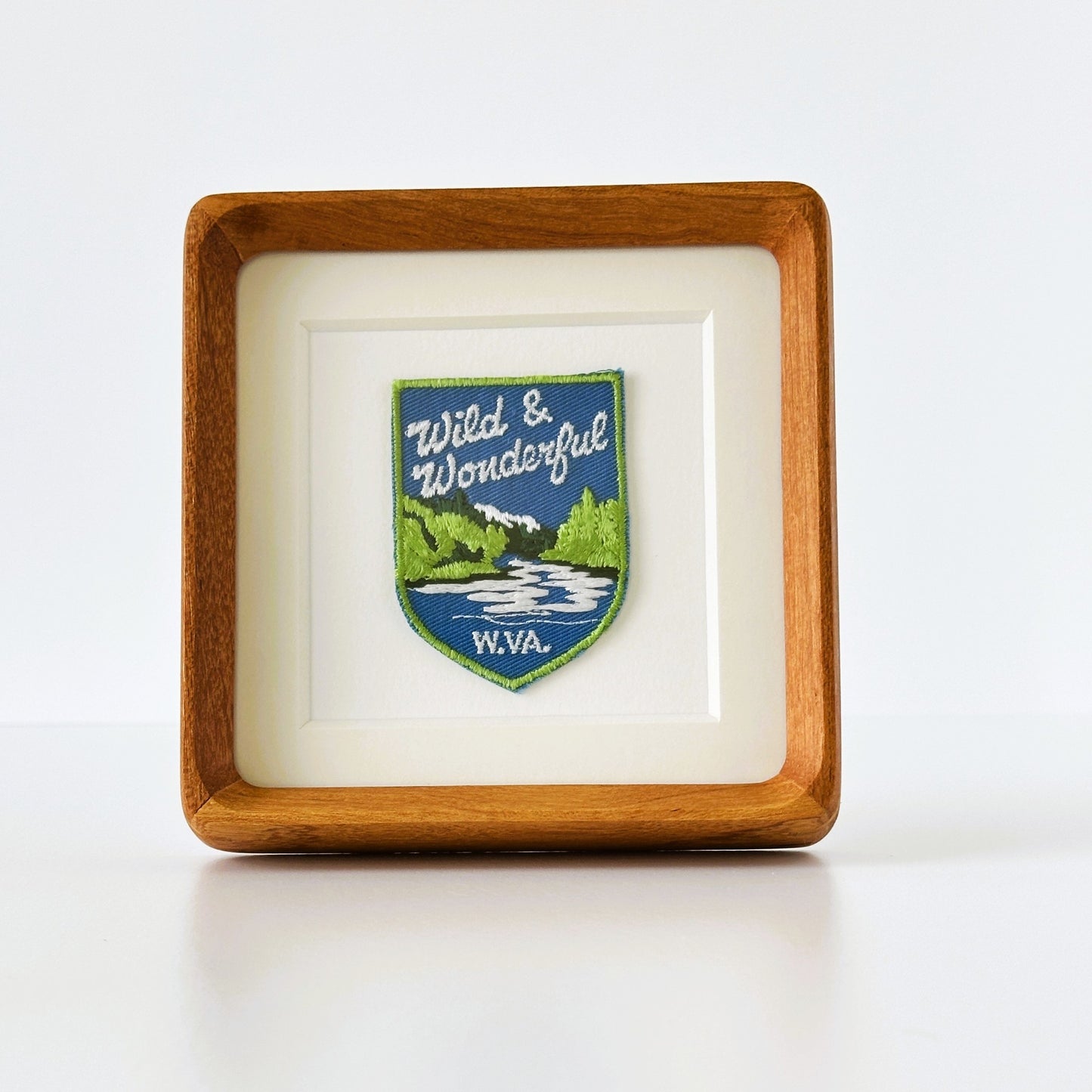 West Virginia Wild and Wonderful Vintage Framed Travel Patch