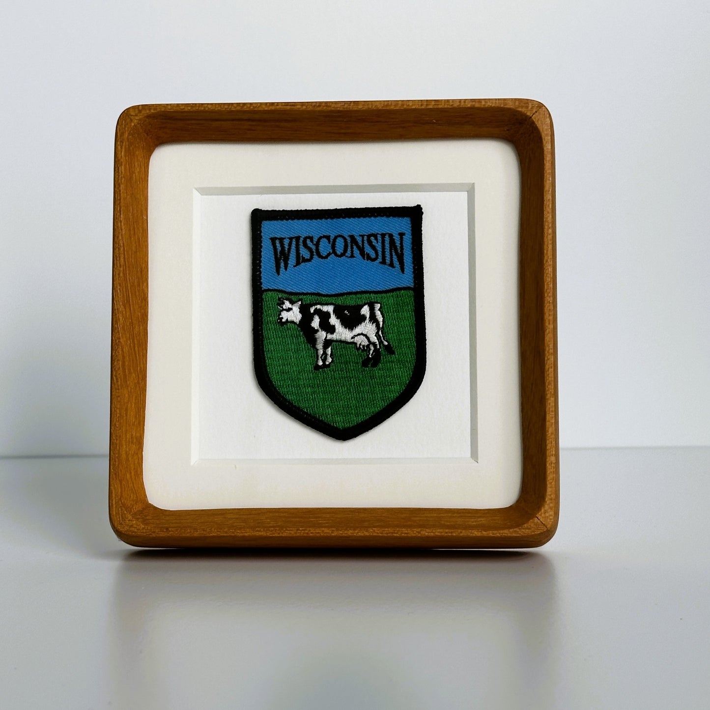 Wisconsin Cow Vintage Framed Travel Patch