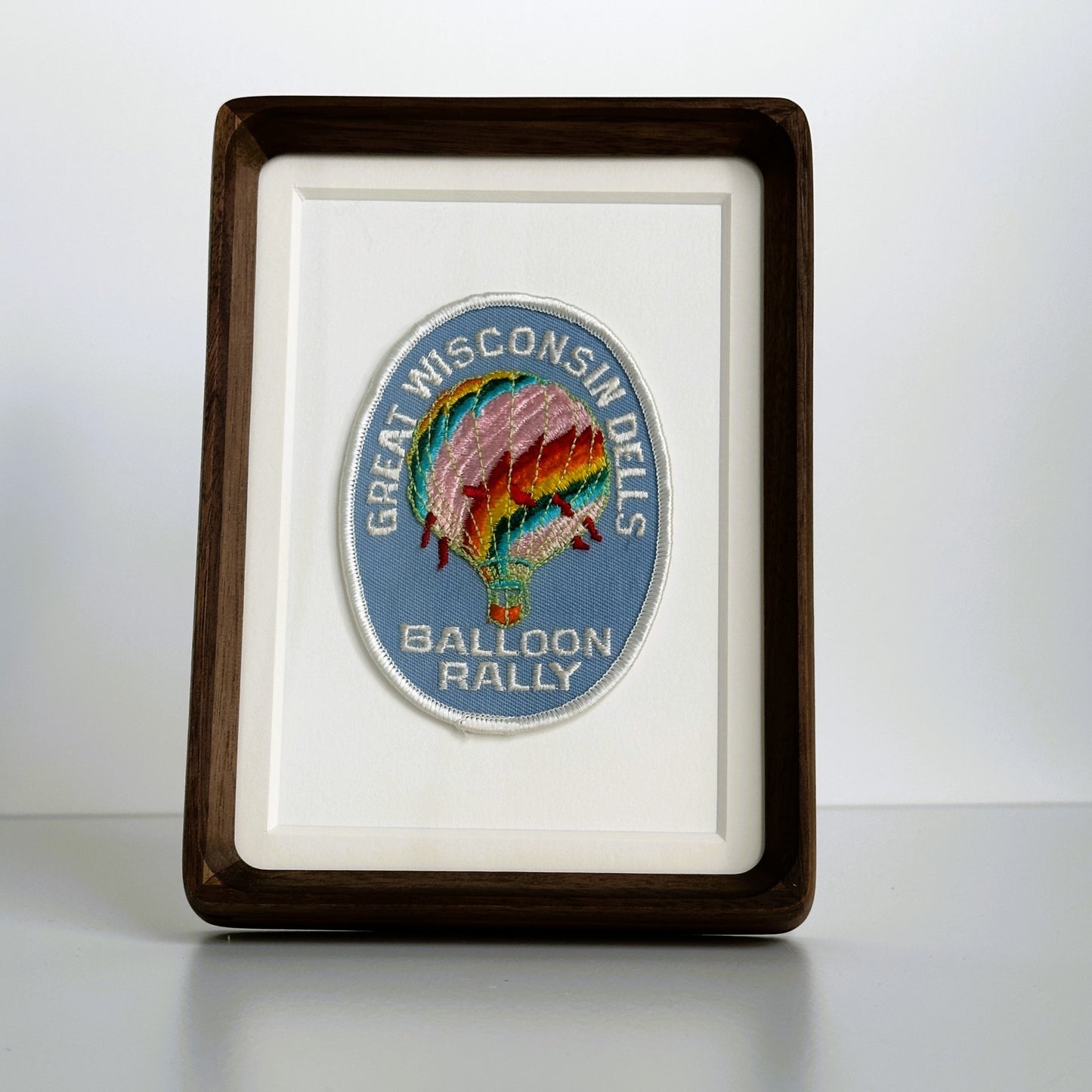 Wisconsin Dells Balloon Rally Vintage Framed Travel Patch