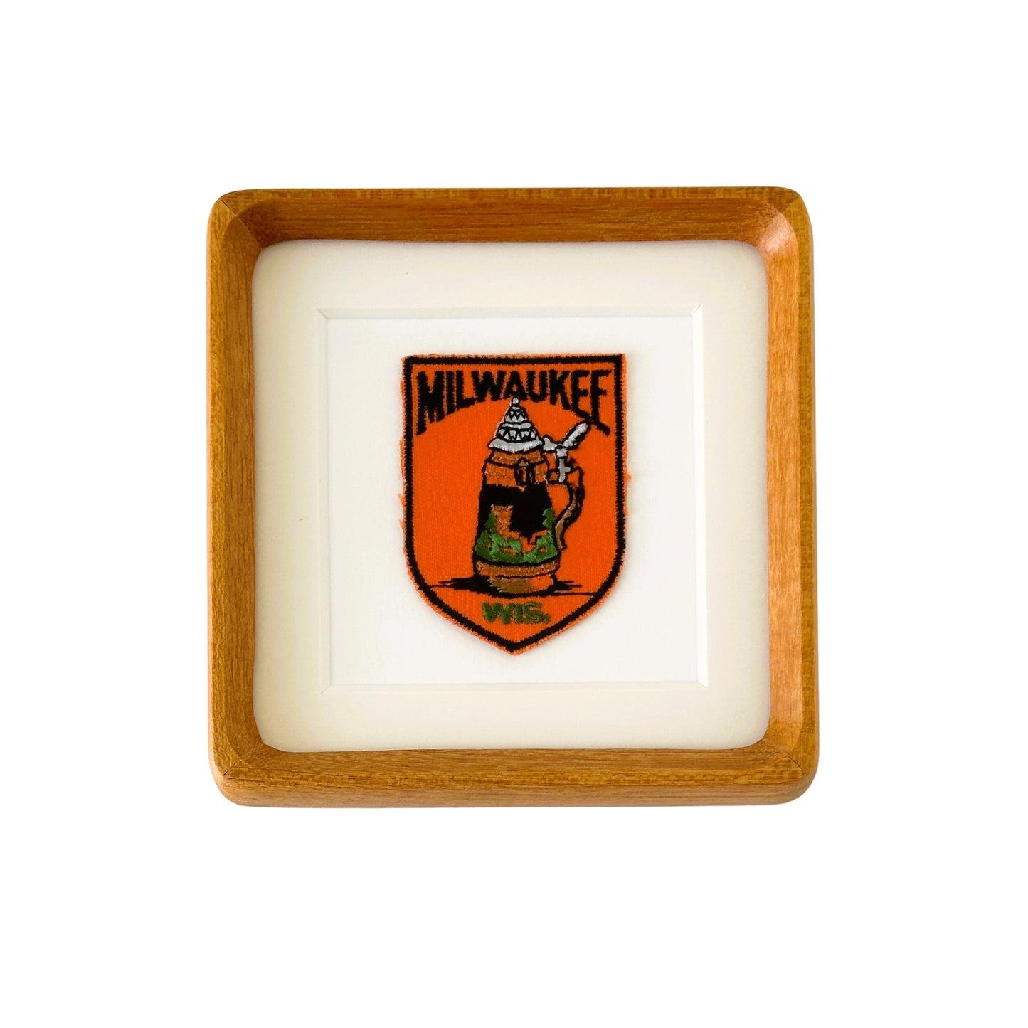 Wisconsin Milwaukee Vintage Framed Travel Patch