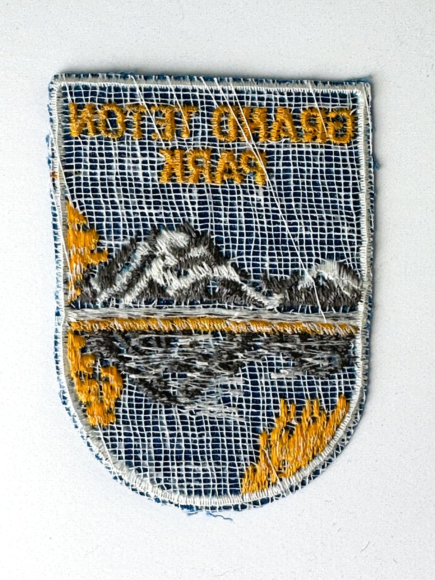 Wyoming Grand Teton National Park Blue Vintage Patch