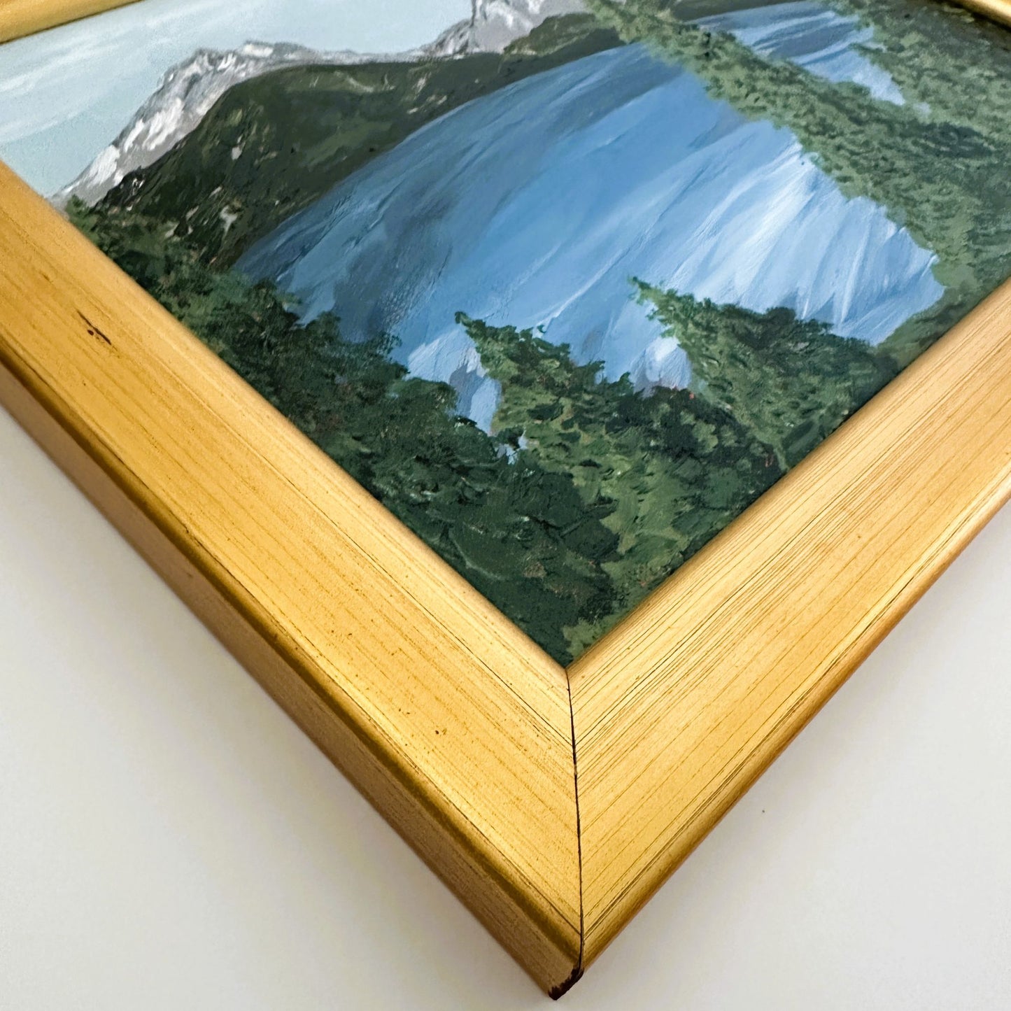 Wyoming Grand Teton National Park Jenny Lake Original 11x14 Painting by Nikki Degn Vintage Framed