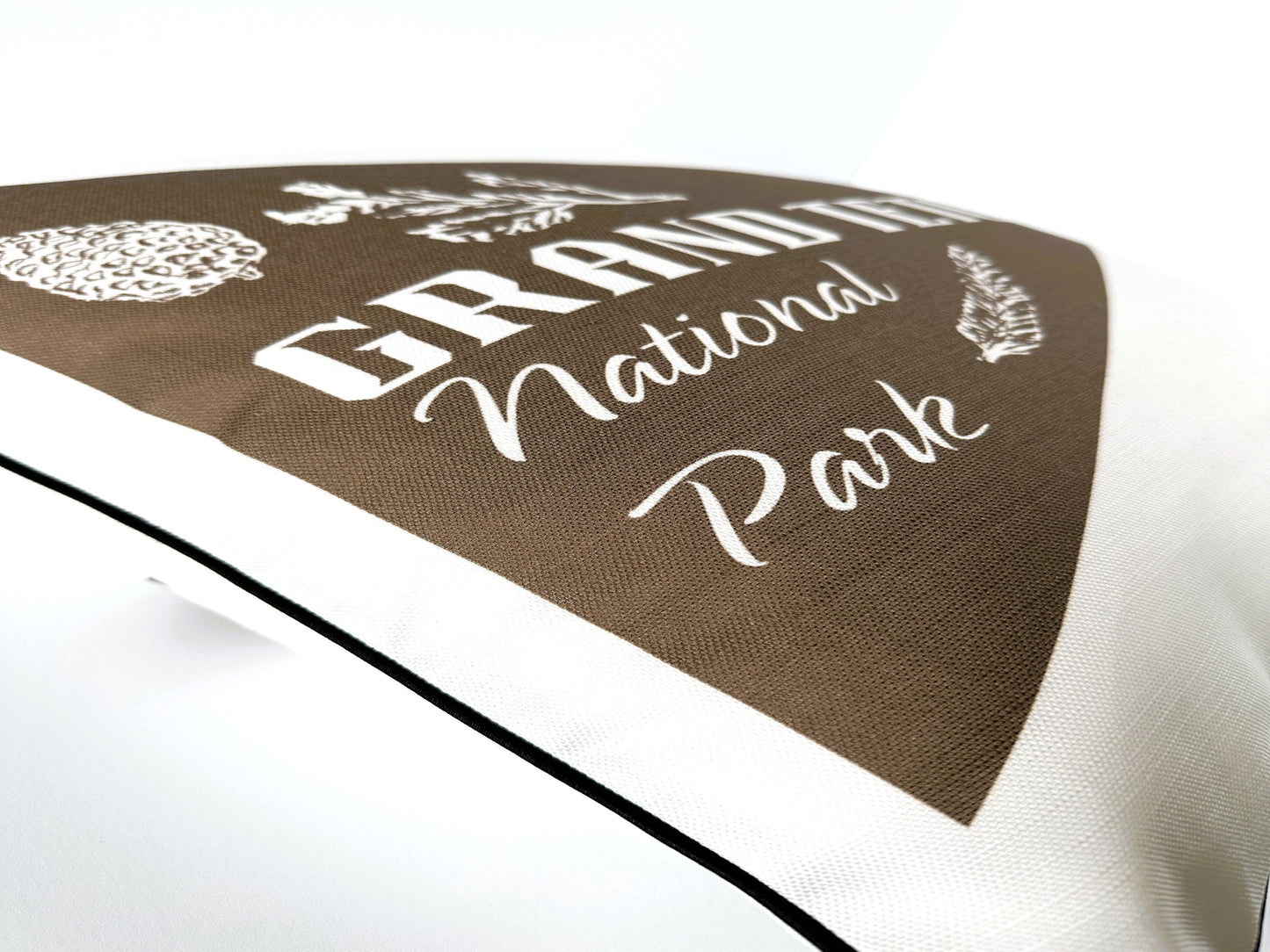 Wyoming Grand Teton National Park Pennant Design Throw Pillow