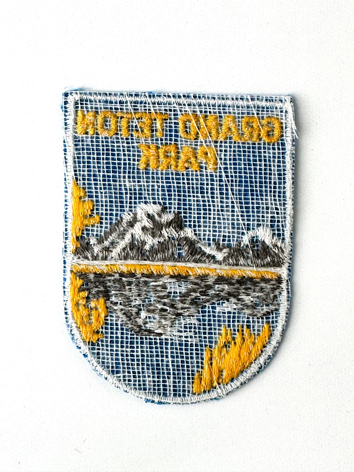 Wyoming Grand Teton National Park Blue Vintage Patch
