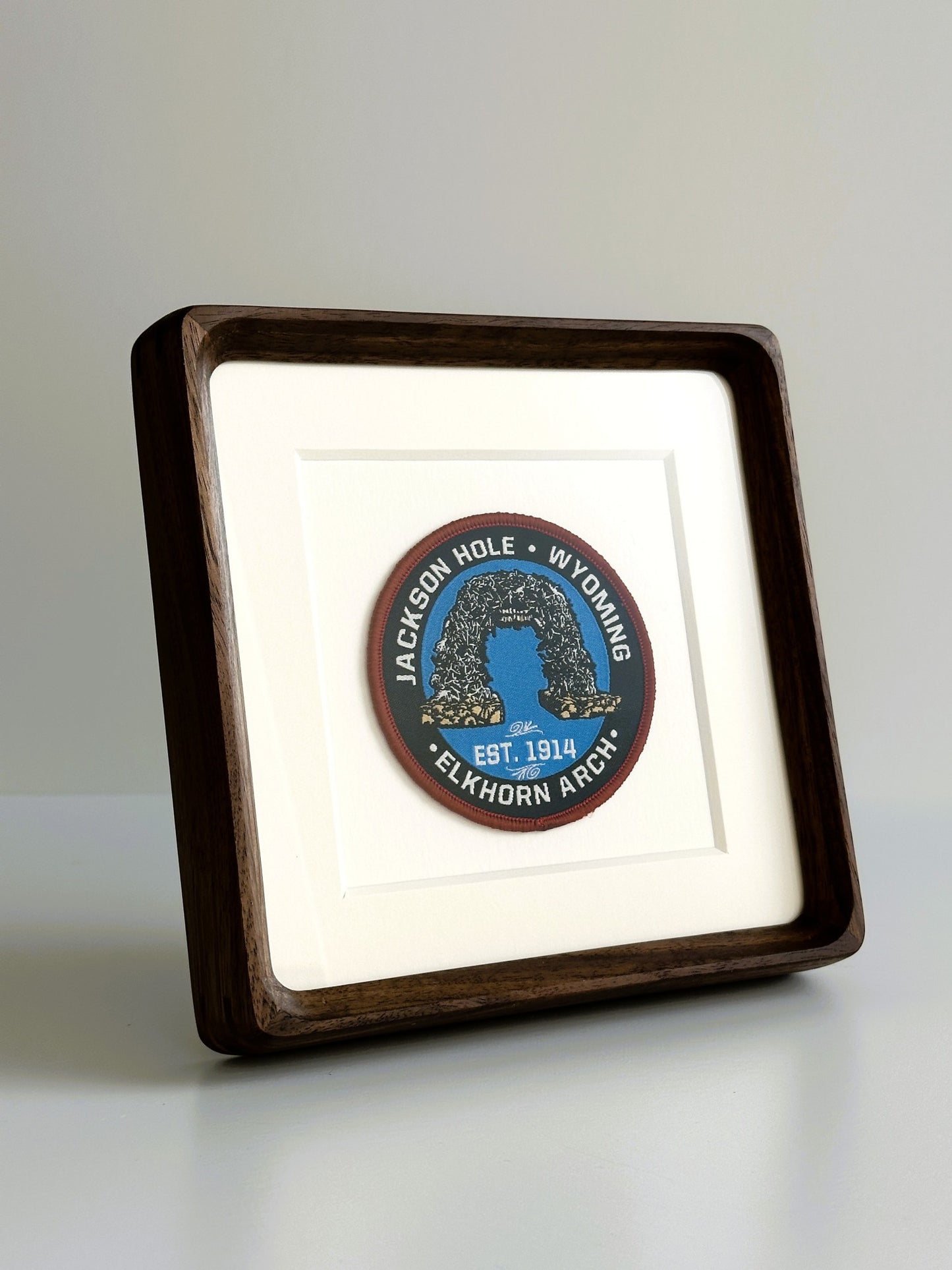 Wyoming Jackson Hole Elkhorn Arch Vintage Framed Travel Patch
