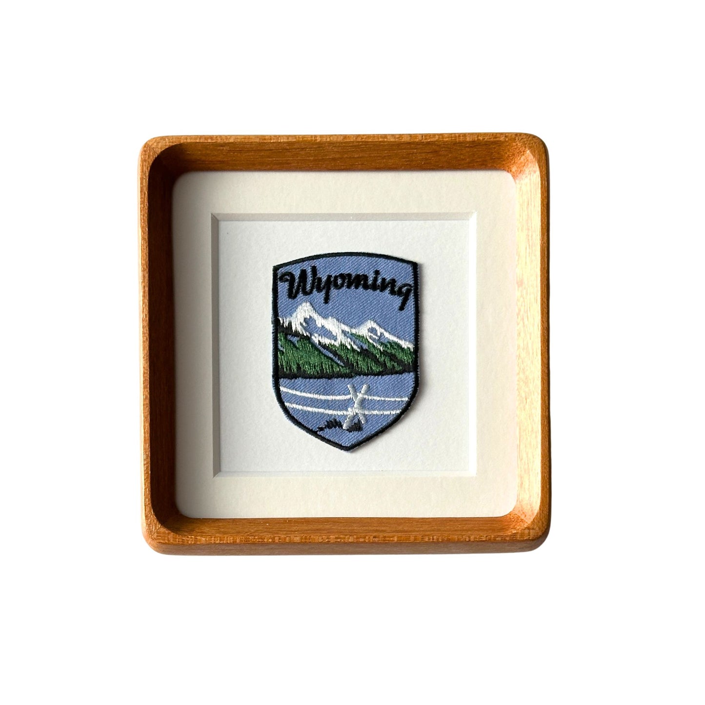 Wyoming Scenic Vintage Framed Travel Patch