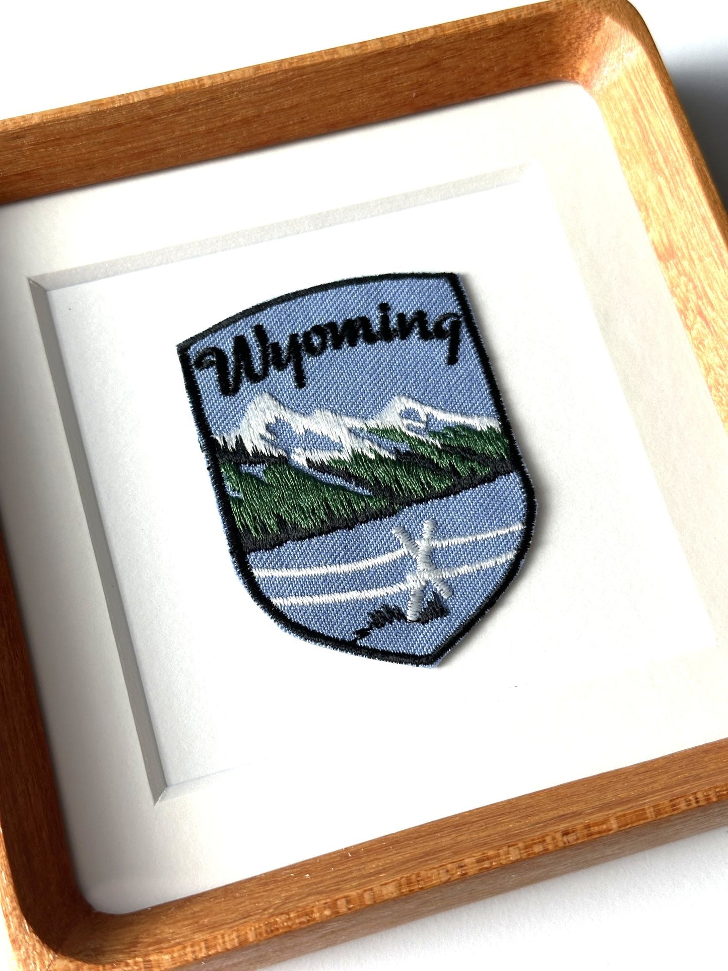 Wyoming Scenic Vintage Framed Travel Patch