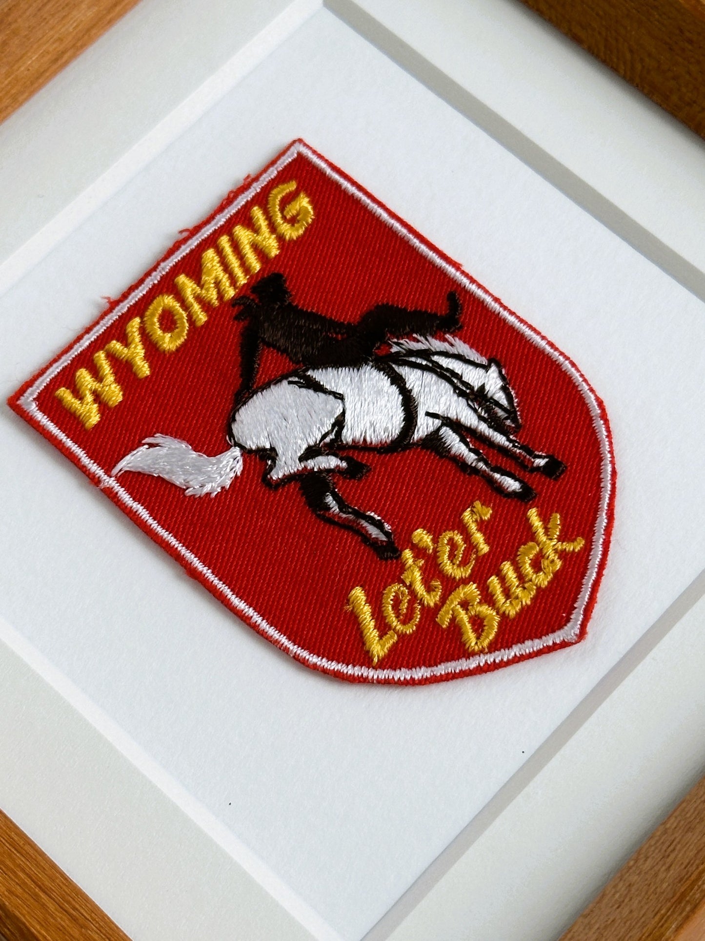 Wyoming Rodeo Vintage Framed Travel Patch