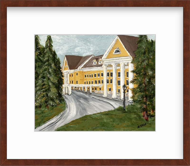 Wyoming Yellowstone National Park Lake Hotel Painting Giclee Art Print