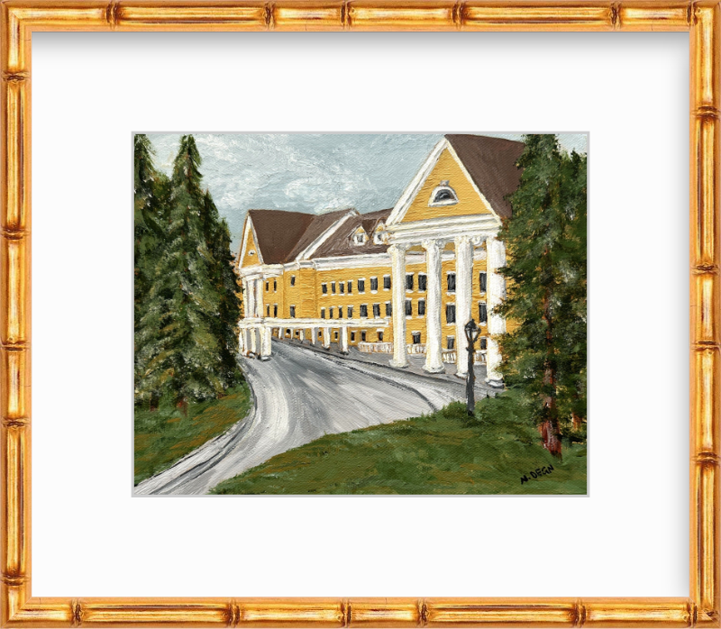 Wyoming Yellowstone National Park Lake Hotel Painting Giclee Art Print