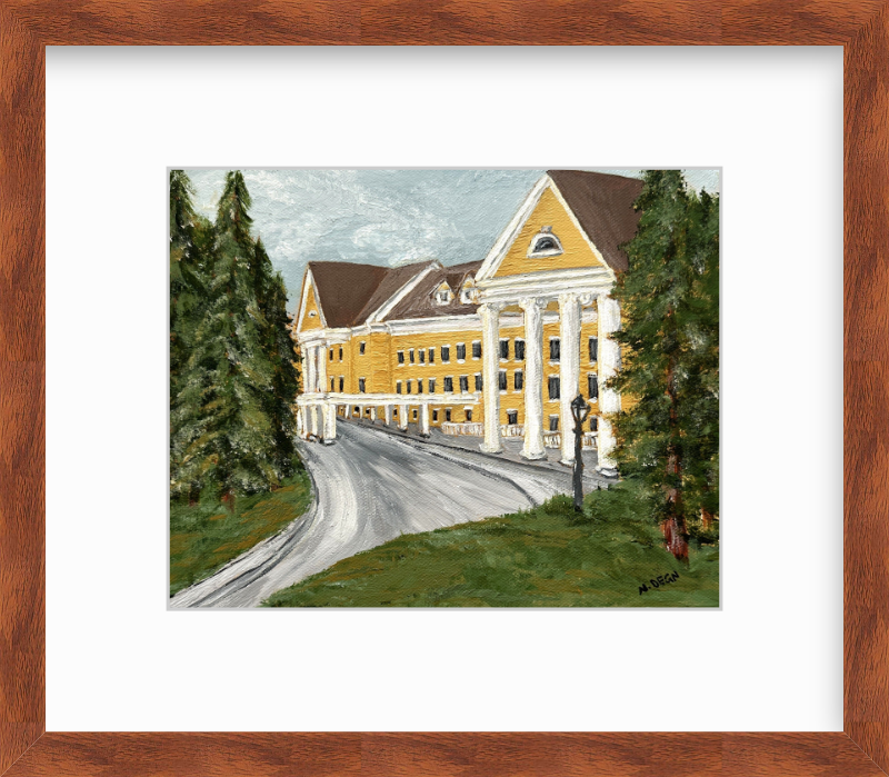 Wyoming Yellowstone National Park Lake Hotel Painting Giclee Art Print