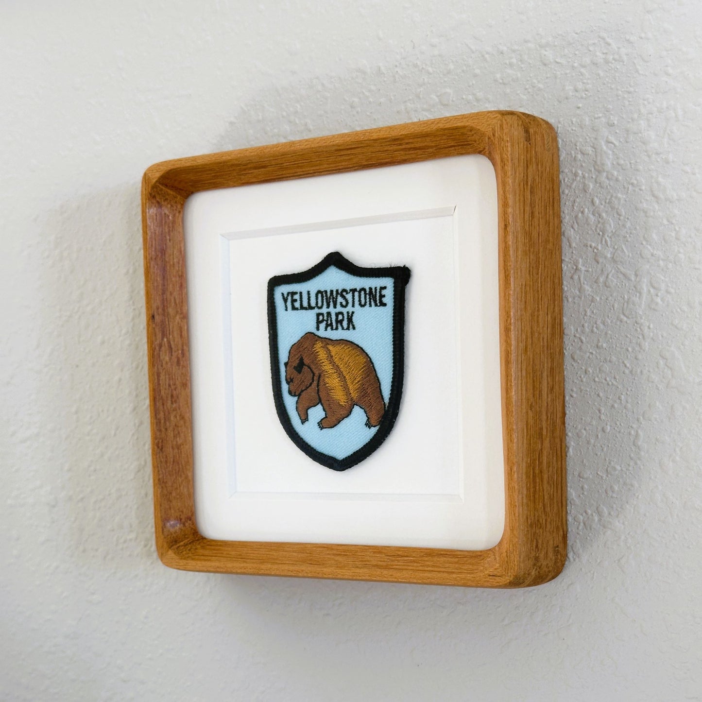 Wyoming Yellowstone National Park Bear Vintage Framed Travel Patch