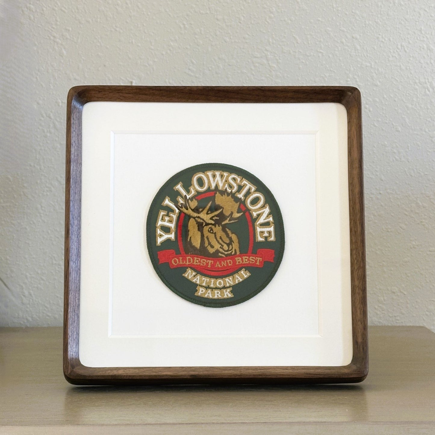 Wyoming Yellowstone National Park Oldest and Best Large Vintage Framed Travel Patch