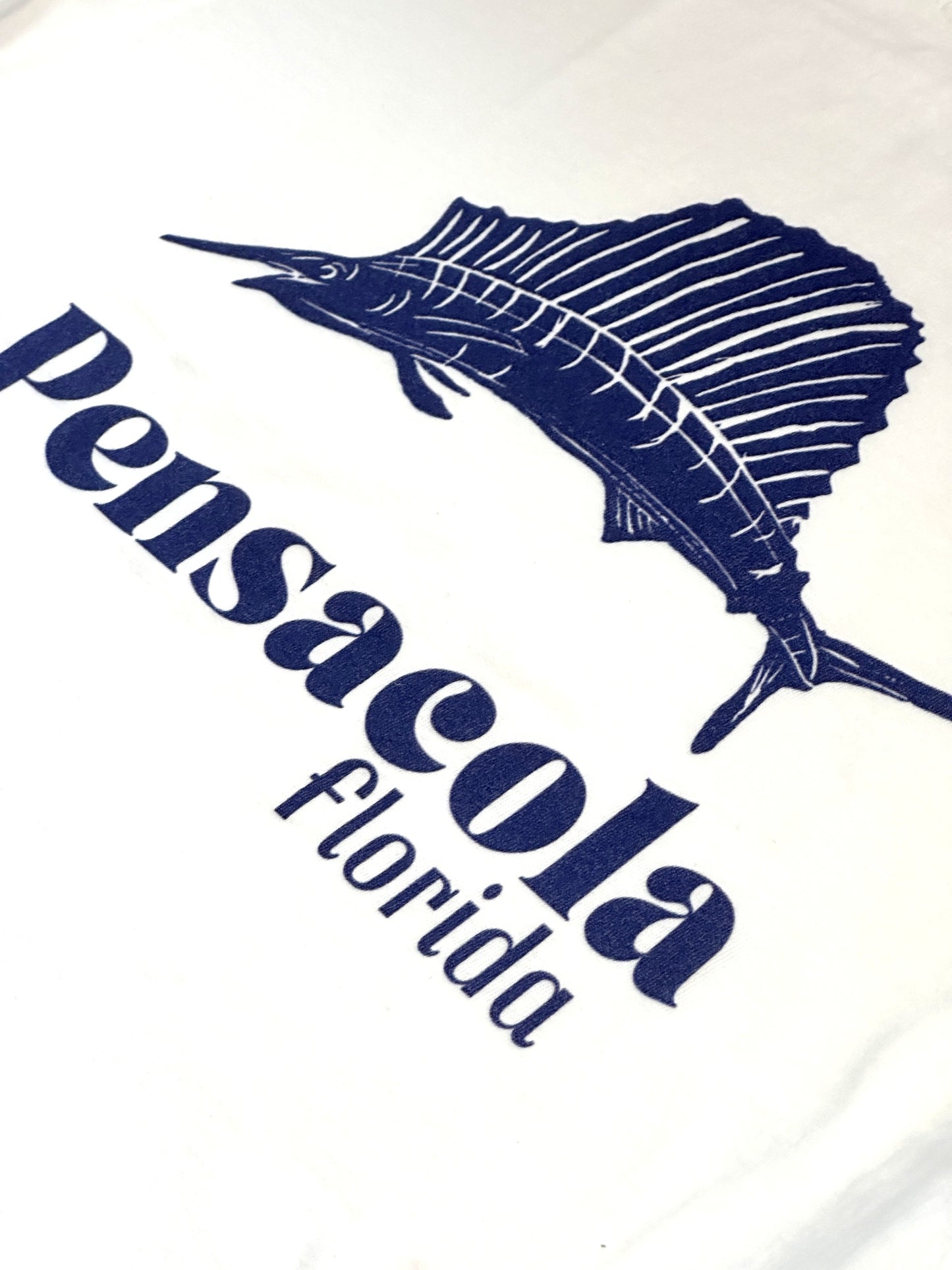 Florida Pensacola Sailfish Adult Unisex T-Shirt White