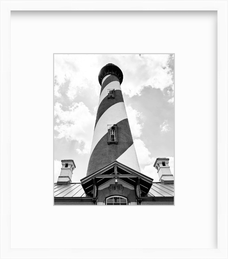 Florida St. Augustine Lighthouse Skyward View Giclee Travel Print