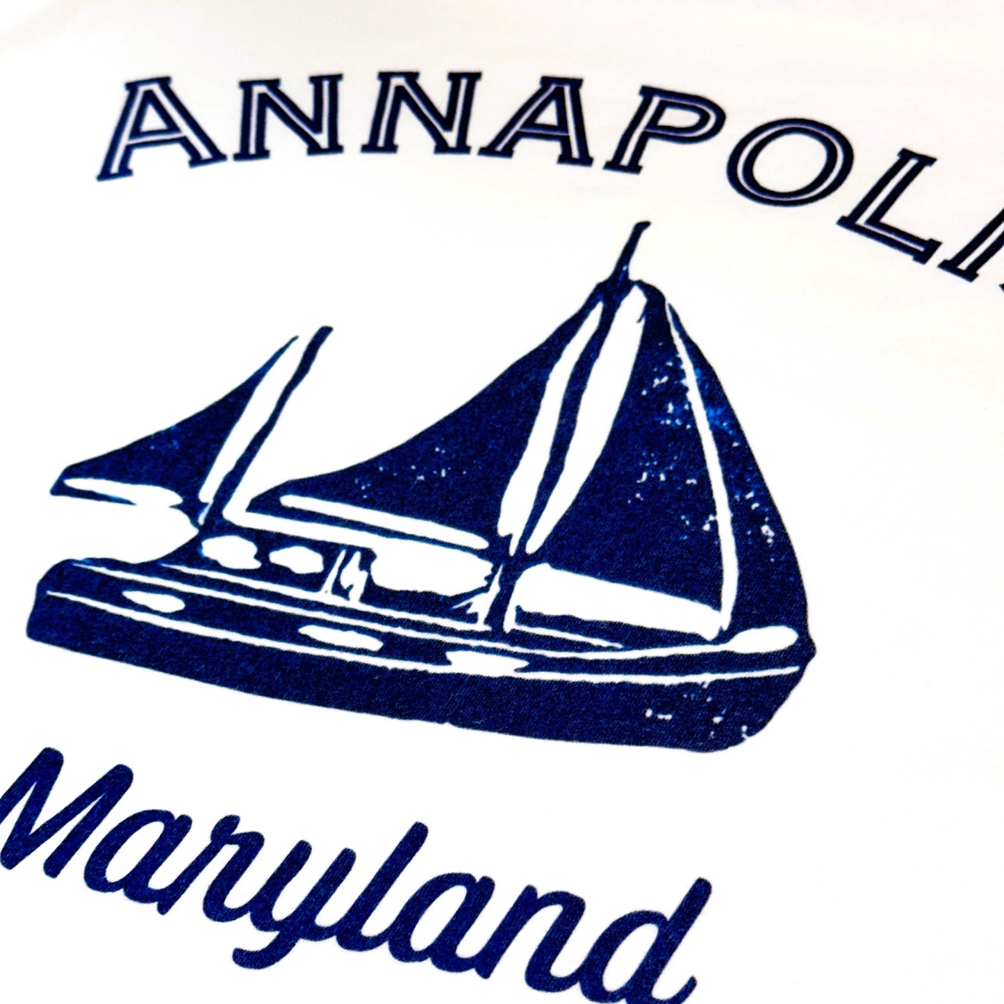 Maryland Annapolis Sailboat Adult Unisex T-Shirt White
