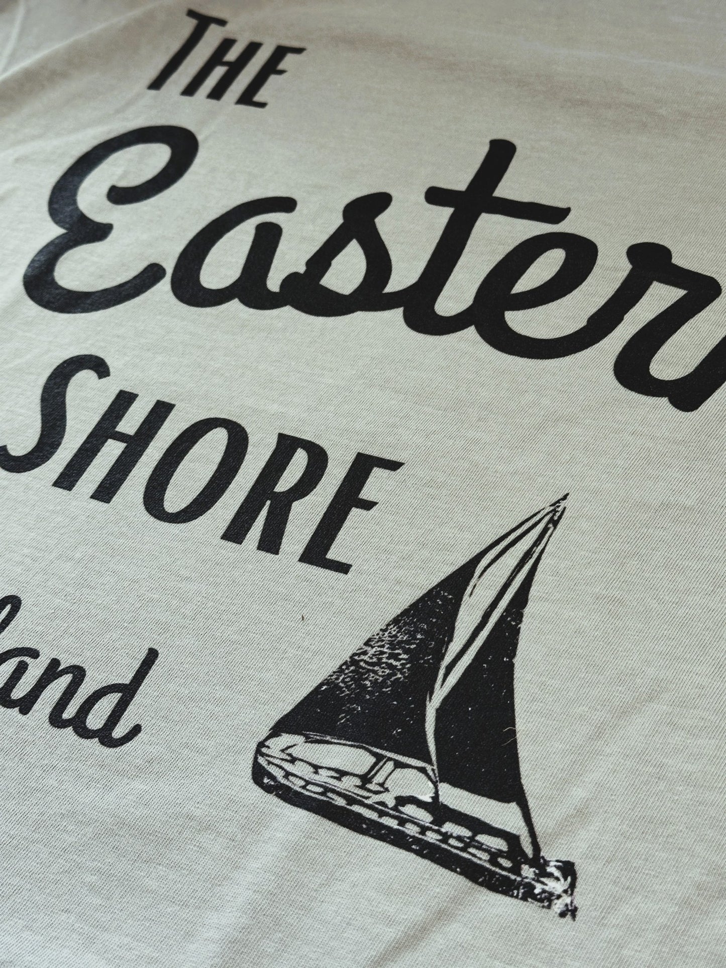 Maryland Eastern Shore Sailboat Adult Unisex T-Shirt Bay Green