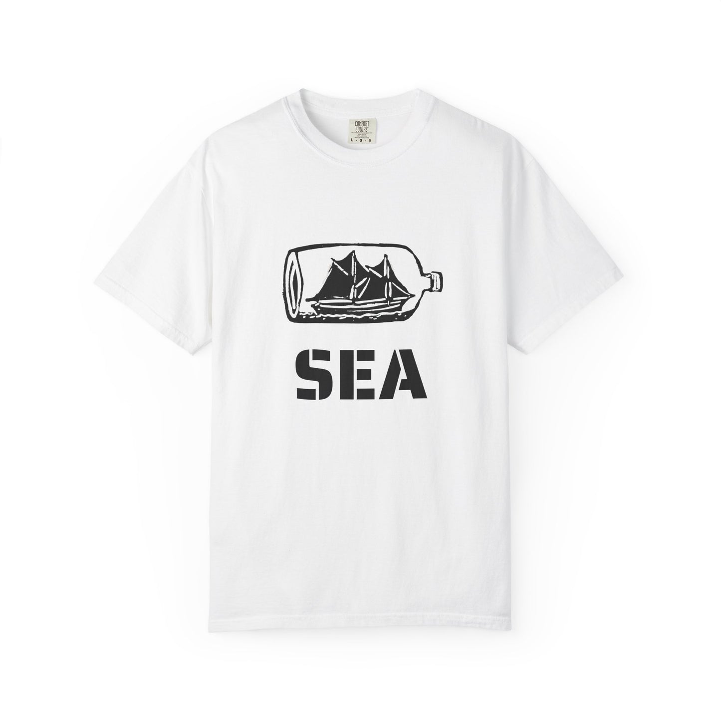 American Nautical Sea Ship in a Bottle Adult Unisex T-Shirt