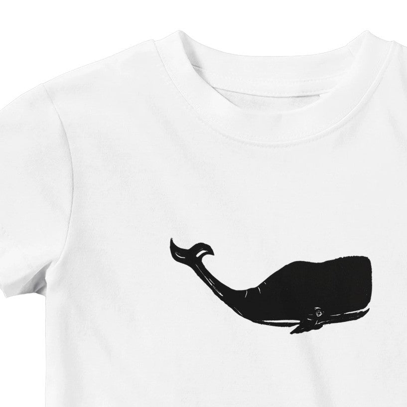 Whale Infant and Toddler Unisex T-Shirt White